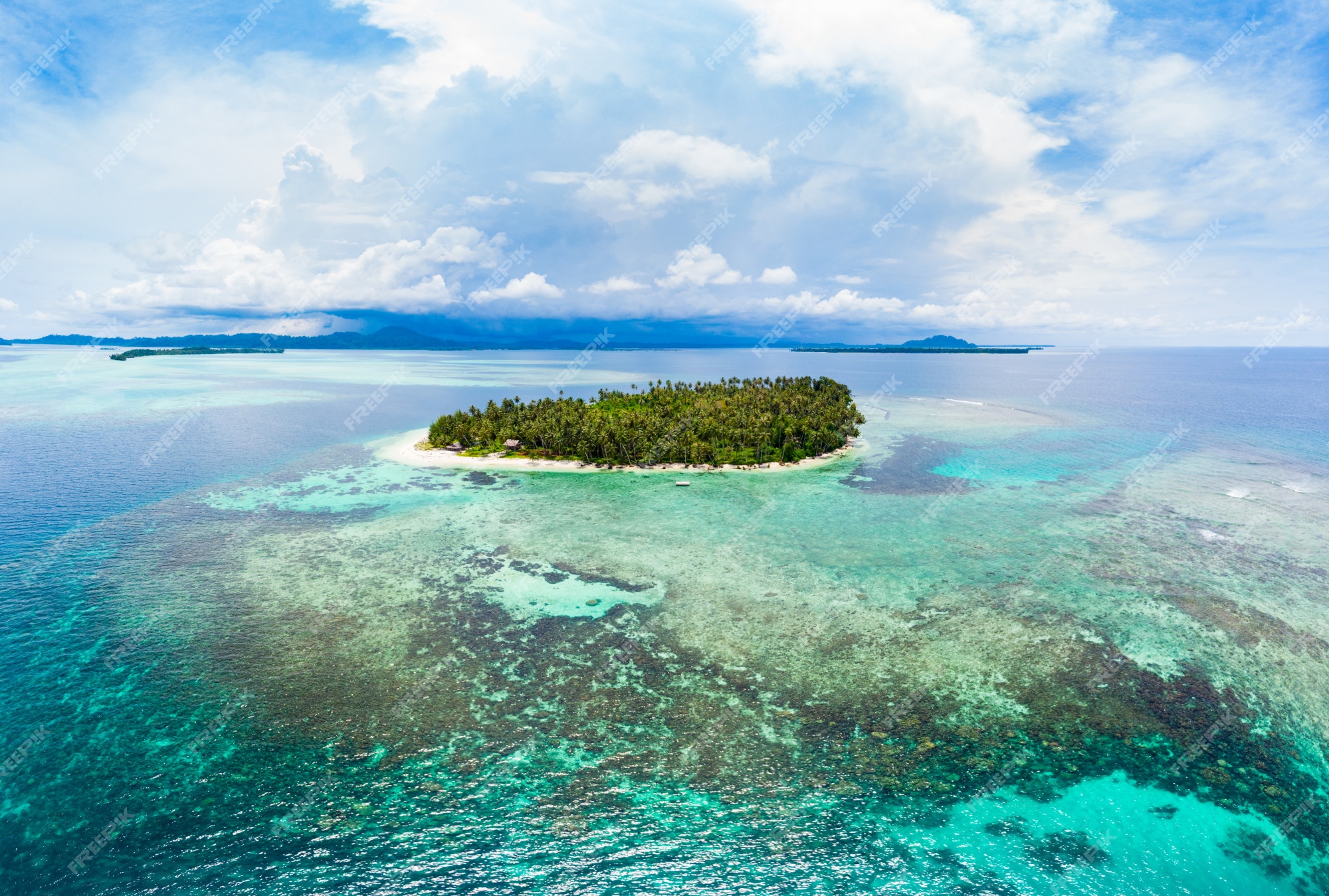 Premium Photo | Aerial view banyak islands sumatra tropical archipelago ...