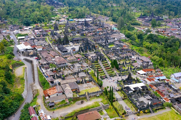 Free Photo | Aerial view of besakih temple in bali, indonesia