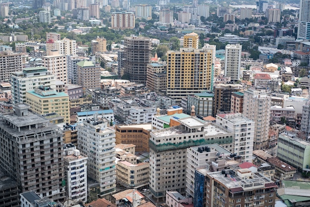 Premium Photo | Aerial view of dar es salaam capital of tanzania in africa