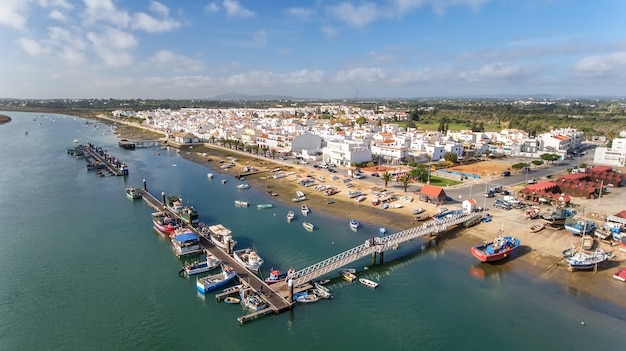 Premium Photo | Aerial. view from the sky at the village santa luzia ...