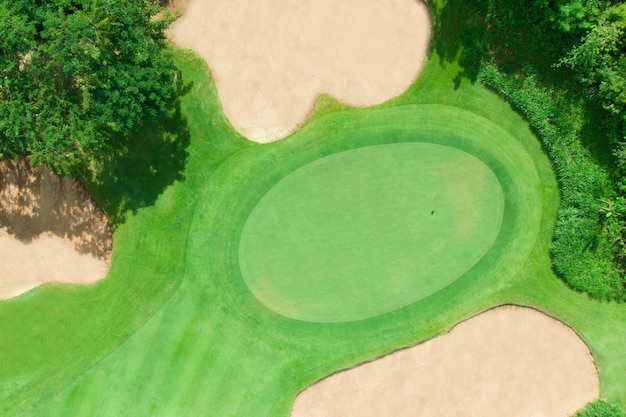 Premium Photo Aerial view of golf course Premium Photo Aerial view of golf course