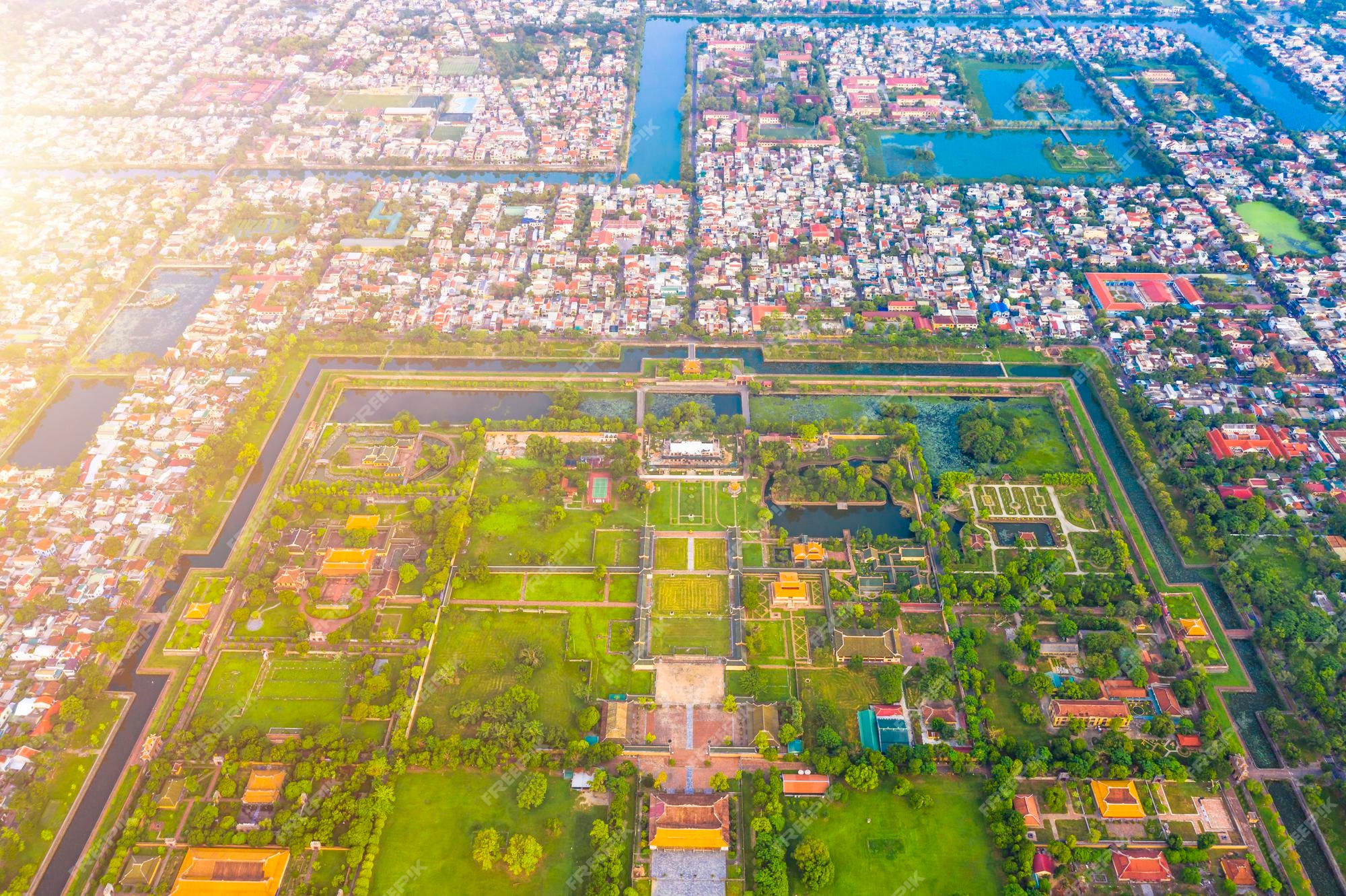 Premium Photo Aerial View Of The Hue Citadel In Vietnam Imperial