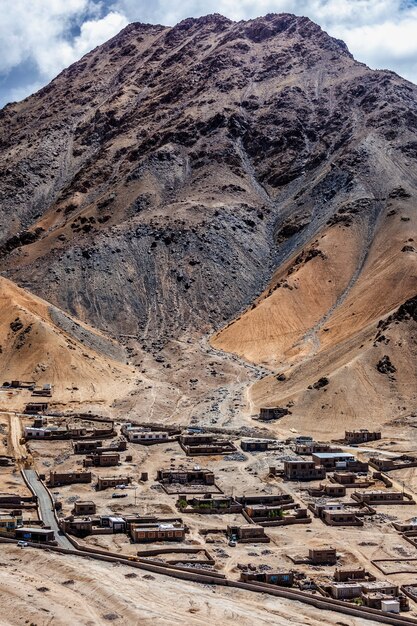 Premium Photo | Aerial view of leh city from above ladakh india