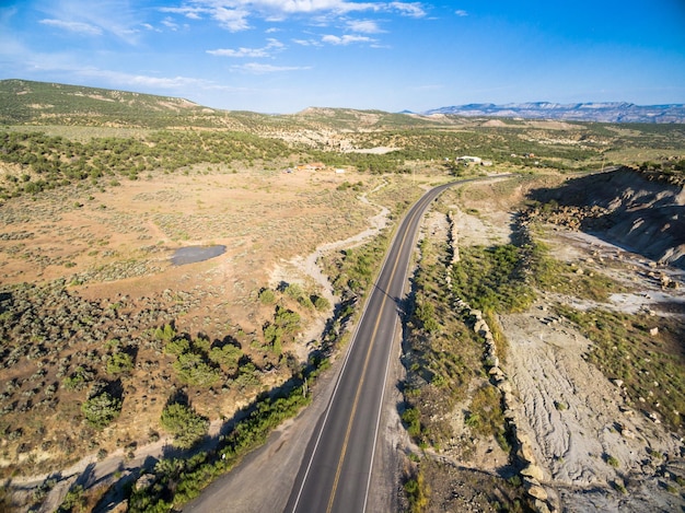 Premium Photo  Aerial view of mountains at grand mesa scenic byway 