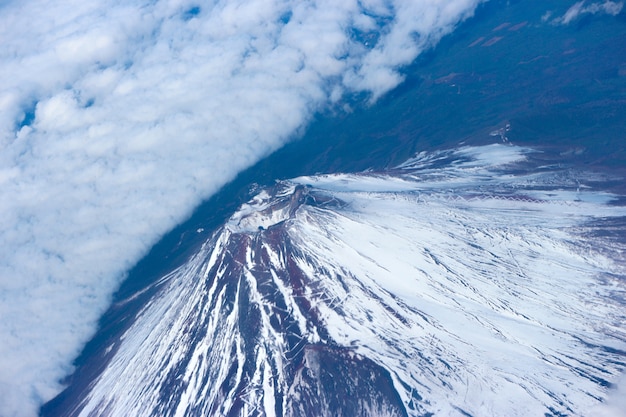 Premium Photo | Aerial view of natural high fuji mountain