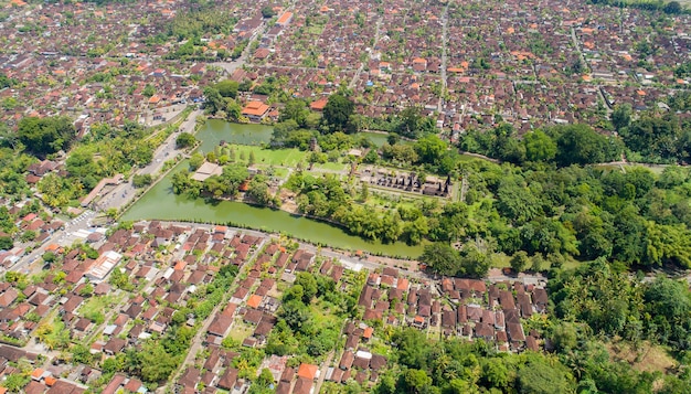 Aerial View Pura Taman Ayun Temple Photo Premium Download