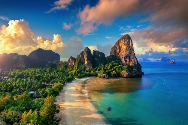 Premium Photo Aerial View Of Railay Beach In Krabi Thailand