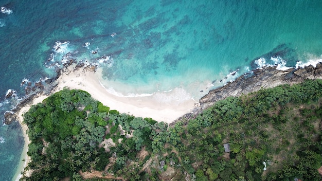 Premium Photo | Aerial view of the south coast of the island of sri lanka