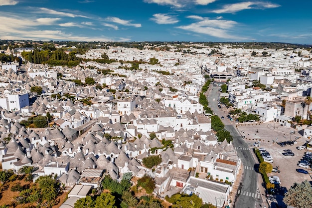 Premium Photo | Aerial view of the traditional trulli houses in ...