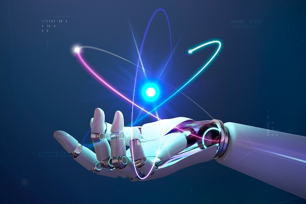 Ai nuclear energy background, future innovation of disruptive technology Free Photo