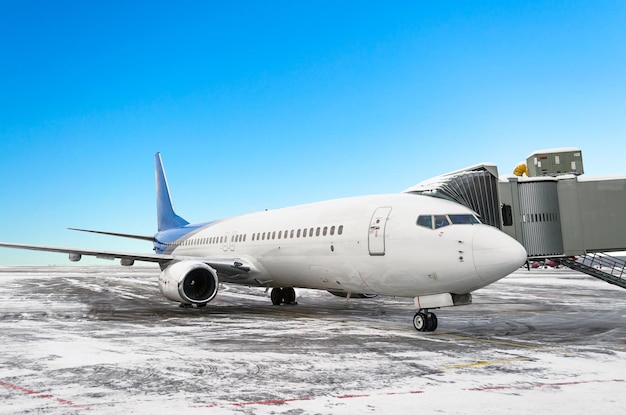 Premium Photo | The aircraft apron at the airport to passengers boarding