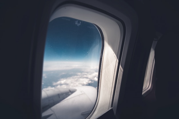Premium Photo | Airplane window