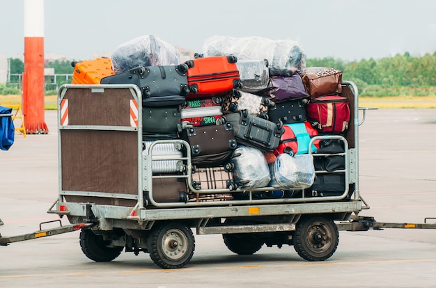 airport luggage trolly