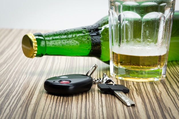 Premium Photo | Alcohol and car keys