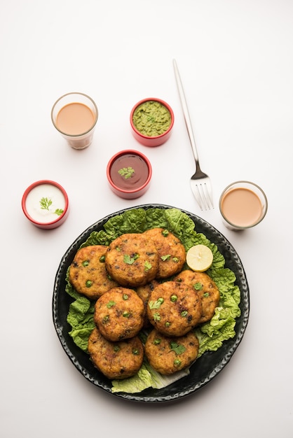 Premium Photo | Aloo Tikki Or Potato Cutlet Or Patties Is A Popular ...