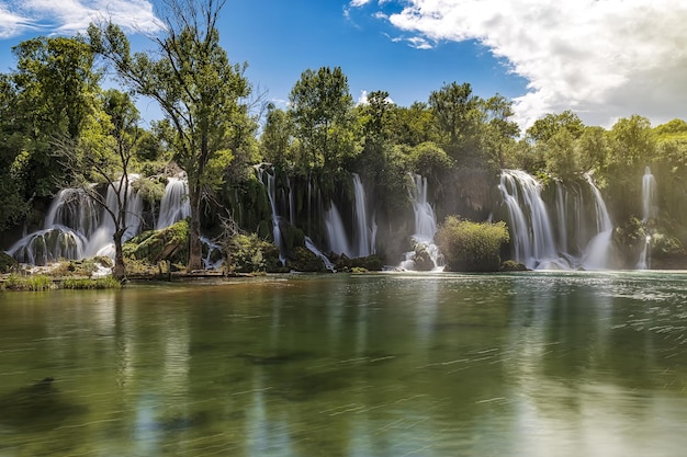 Premium Photo | Amazing Cascades Of Kravica Waterfall In Bosnia And ...