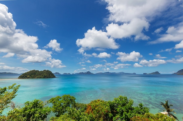 Premium Photo | Amazing scenic view of sea bay and mountain islands ...