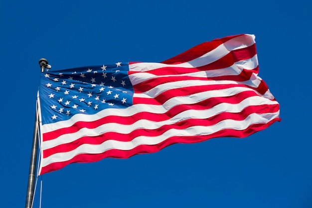 青空のアメリカ国旗 アメリカ 特別な写真処理 無料の写真