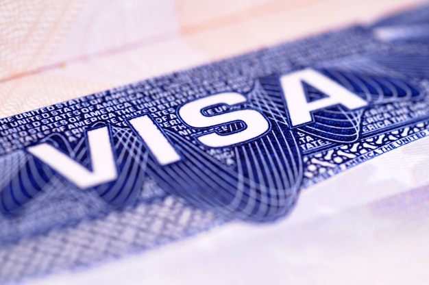 American visa document