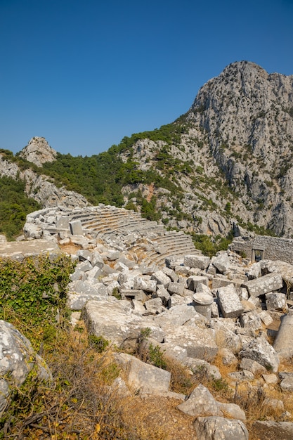 Premium Photo An Ancient Theater In Termessos Without Tourists Town