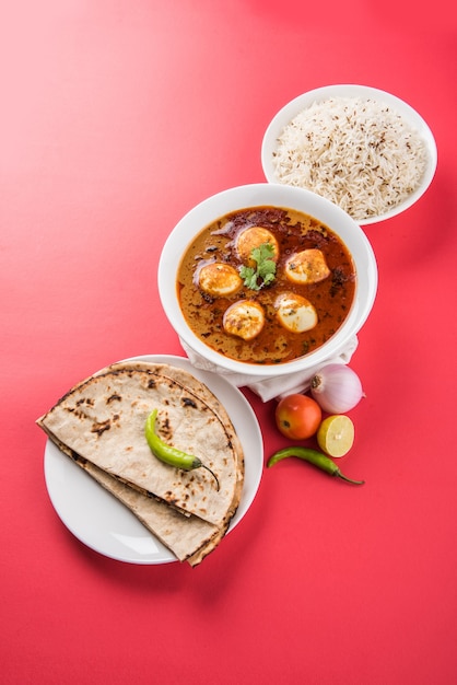 Premium Photo | Anda curry or egg masala gravy, indian spicy food or ...