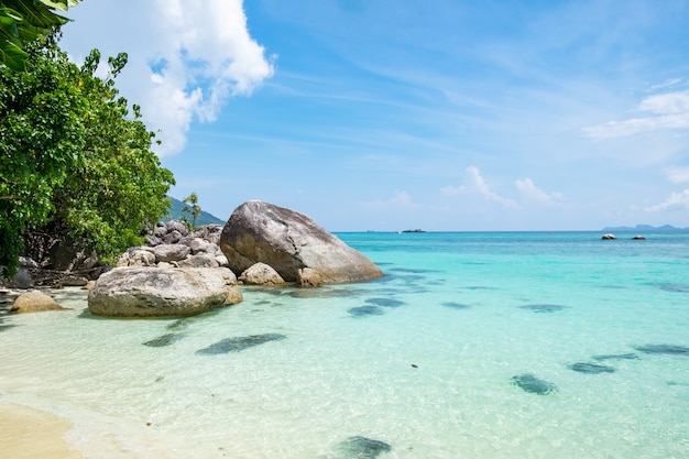 Premium Photo | Andaman crystal sea white sand beach