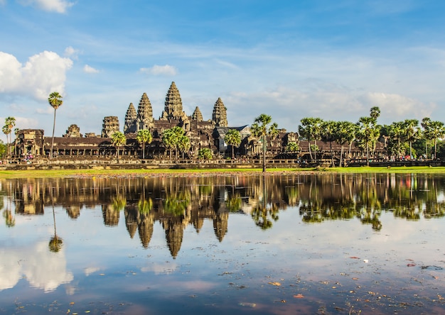 Premium Photo | Angkor wat, ancient castle in cambodia