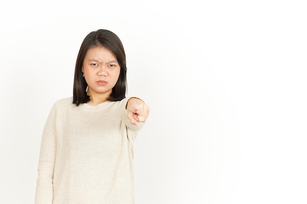 Premium Photo | Angry gesture of beautiful asian woman isolated on ...