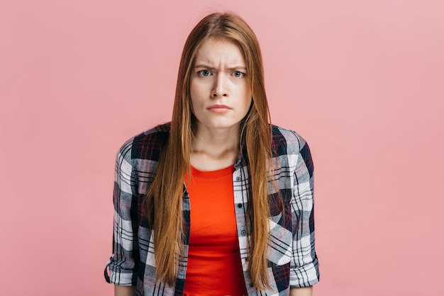 Free Photo | Angry woman looking at the camera