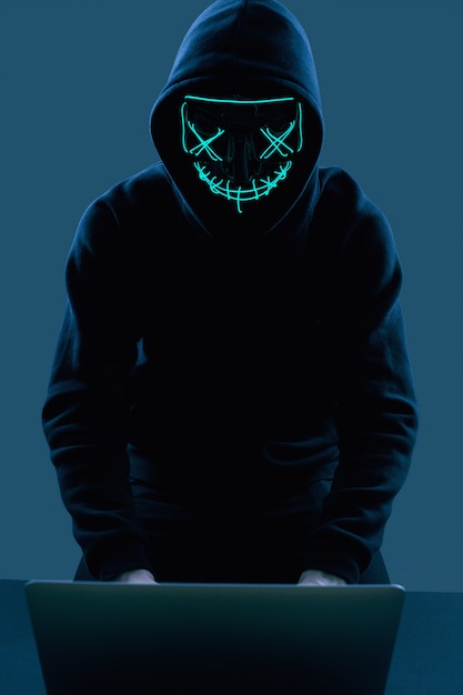 man in a black hoodie