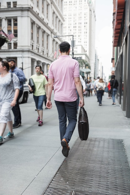 Anonymous man walking to work | Free Photo