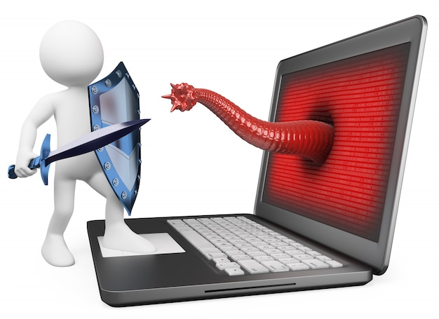 Premium Photo Antivirus Protection Fighting Against Computer Virus