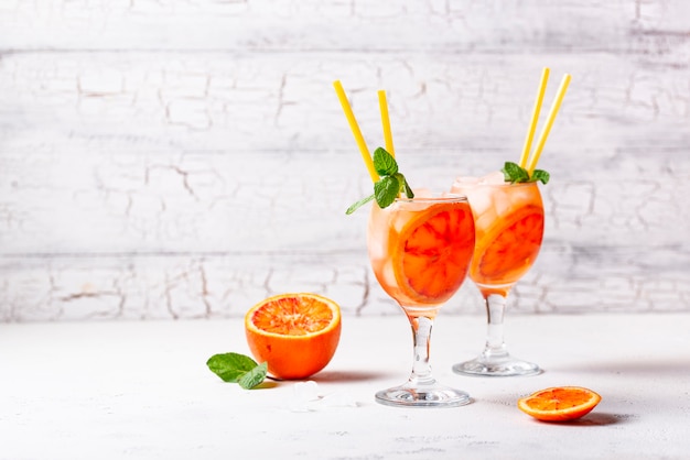 Premium Photo Aperol Spritz Italian Cocktail With Orange