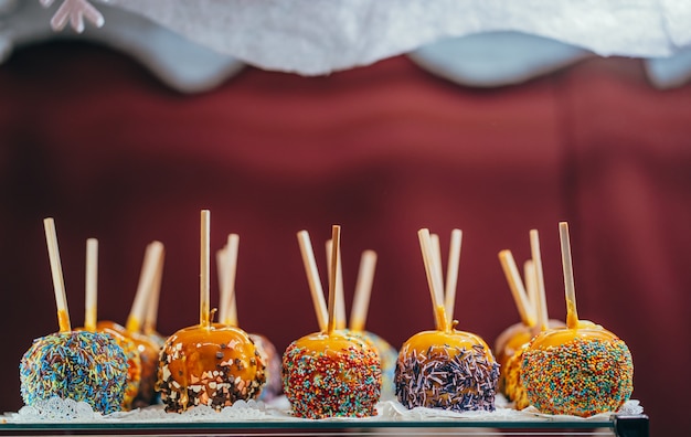 Candy Apples With Sprinkles