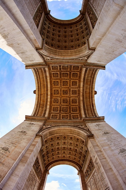Premium Photo | Arc de triomphe in paris arch of triumph