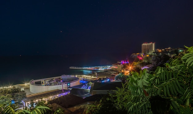 Premium Photo | Arcadia beach in odessa at night