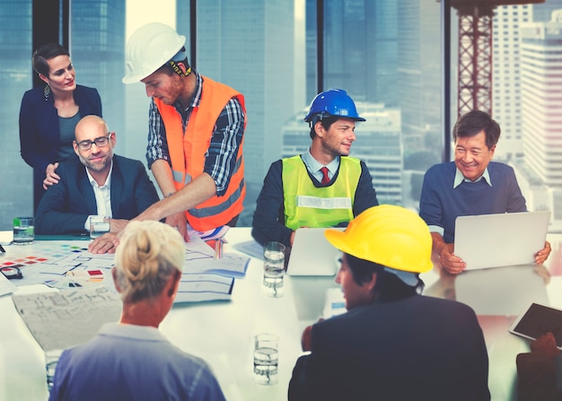 Premium Photo | Architects and engineers at work