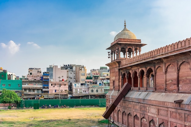 Architectural detail of jama masjid mosque, old delhi, india. Premium Photo