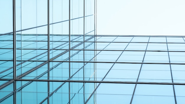 Architecture of geometry at glass window Premium Photo