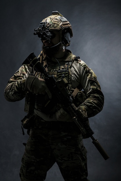 Premium Photo | Army ranger in field uniforms