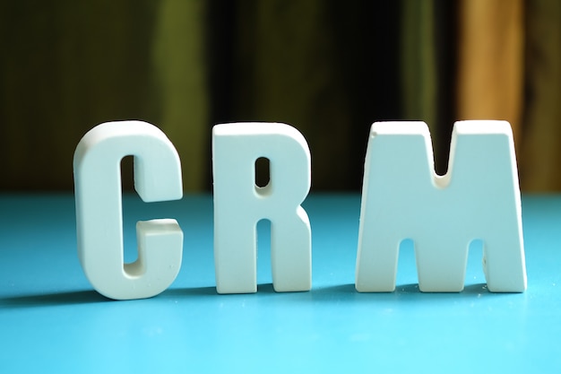 Arrange white letters as crm Free Photo