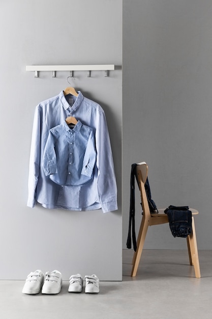 Free Photo | Arrangement of father and son clothing