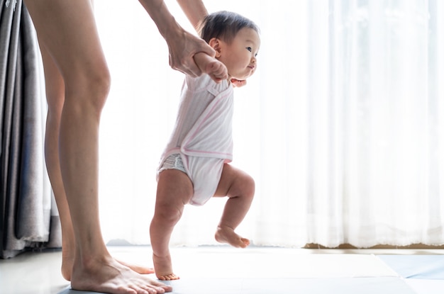 child taking first steps