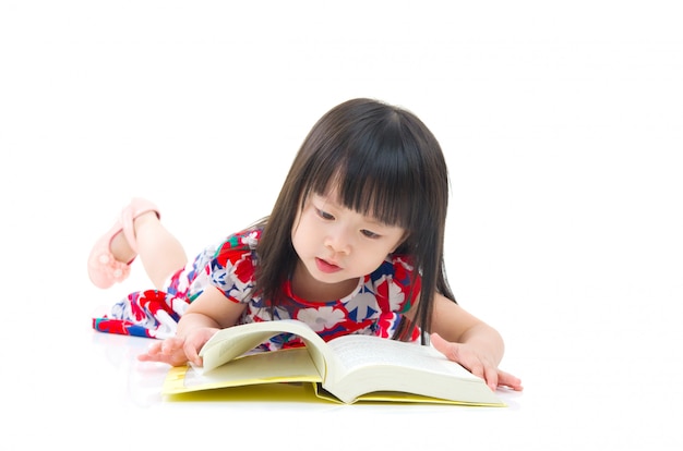Premium Photo | Asian girl reading a book