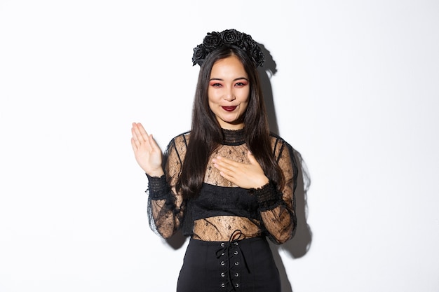 Free Photo | Asian woman in halloween costume posing