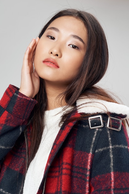 Premium Photo | Asian woman model posing with winter clothes
