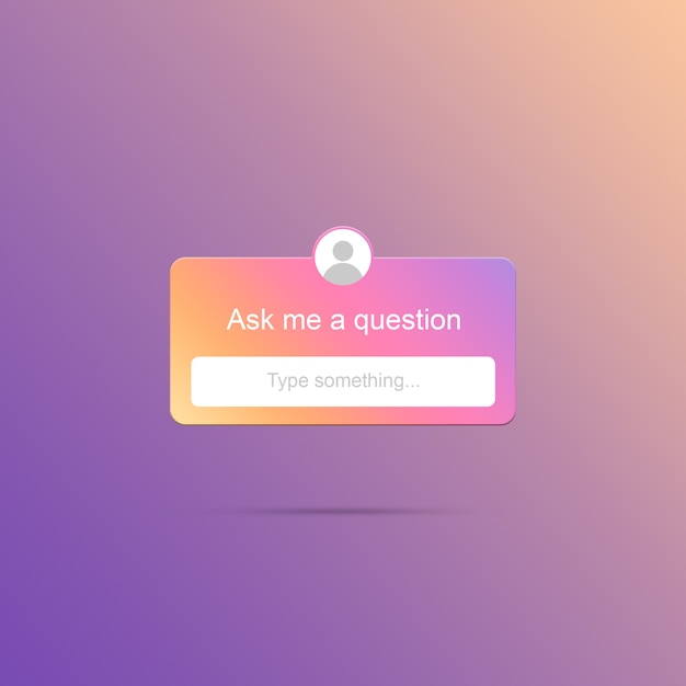 Download Premium Photo | Ask me a question form instagram 3d