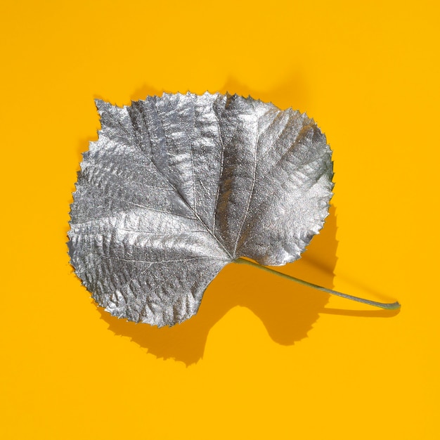 銀の水塗料で染めたポプラの葉 無料の写真