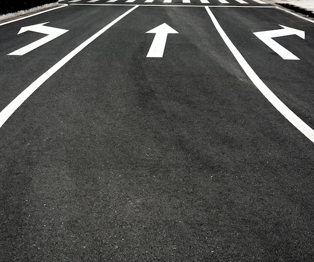 Asphalt with different arrows Free Photo Asphalt with different arrows Free Photo