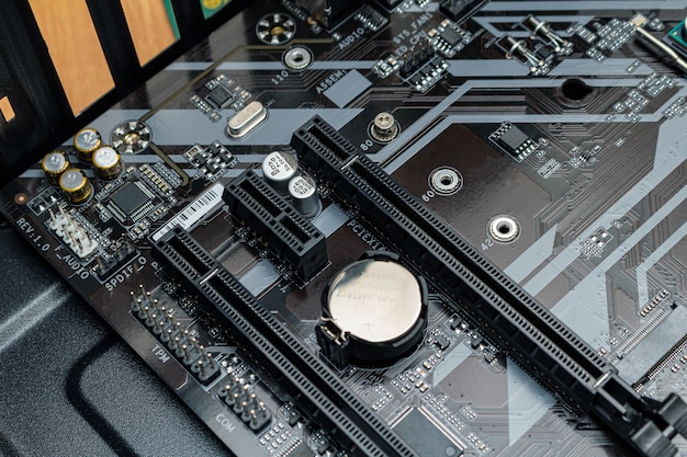 Premium Photo | Assembling a personal computer processor in a service ...